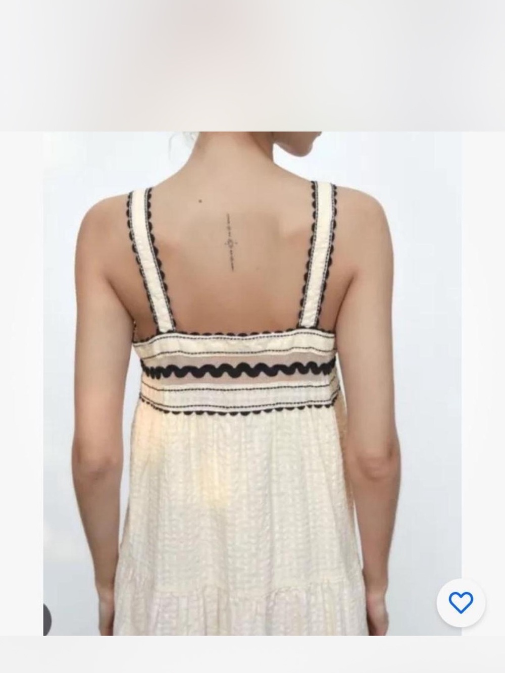 Zara CONTRAST LACE DRESS - Picture 2 of 6
